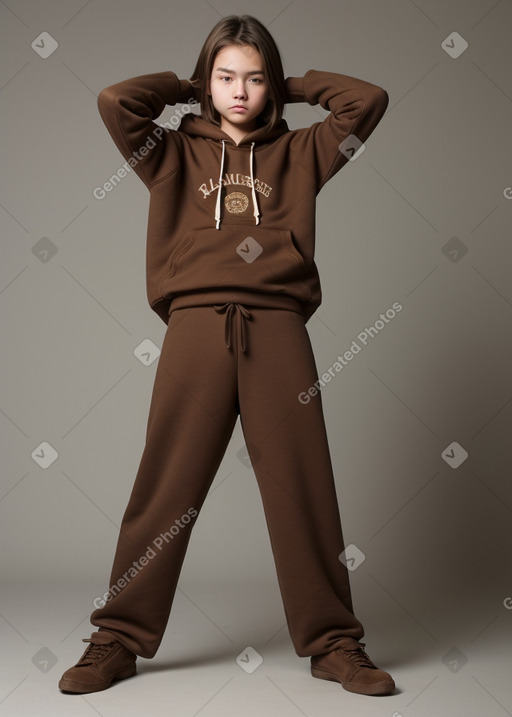 Teenager boy with  brown hair