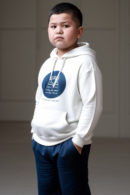 Uzbek child boy with  white hair