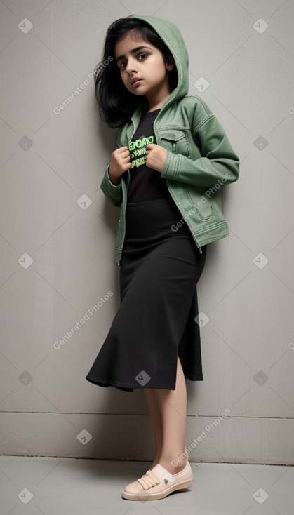 Pakistani infant girl with  black hair