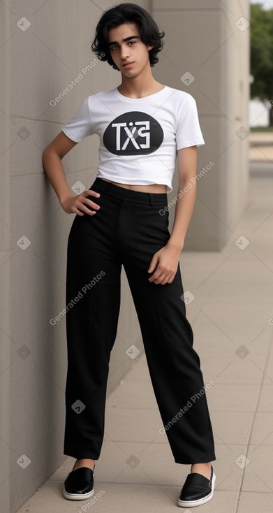 Jordanian teenager boy with  black hair