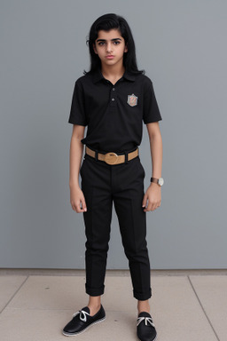 Kuwaiti teenager boy with  black hair