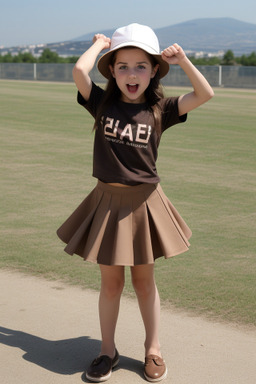 Greek child girl with  brown hair