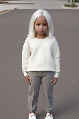 Panamanian child female with  white hair