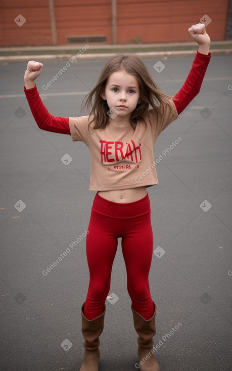 Australian child girl with  brown hair