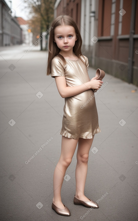 Latvian infant girl with  brown hair