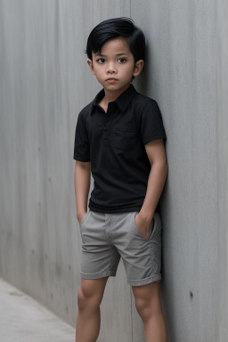 Singaporean child boy with  black hair