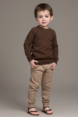 Macedonian infant boy with  brown hair