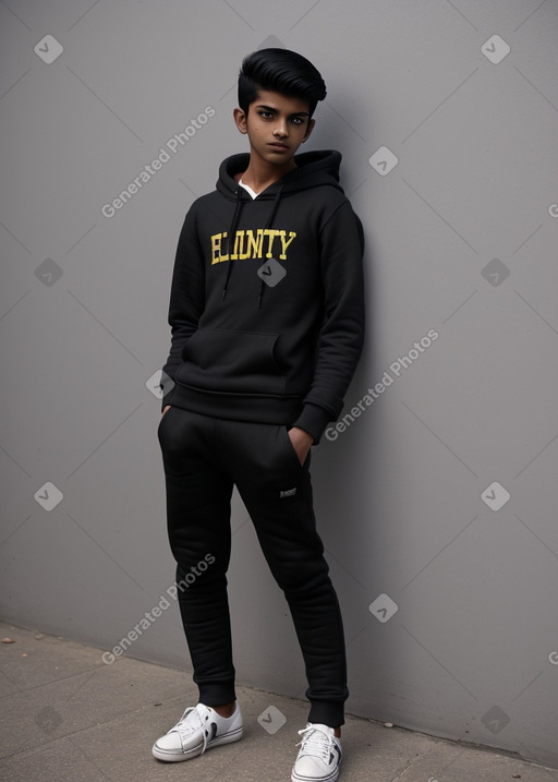 Sri lankan teenager boy with  black hair