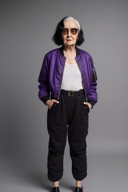 Elderly non-binary with  black hair