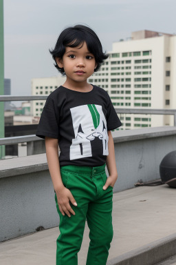 Indonesian infant boy with  black hair