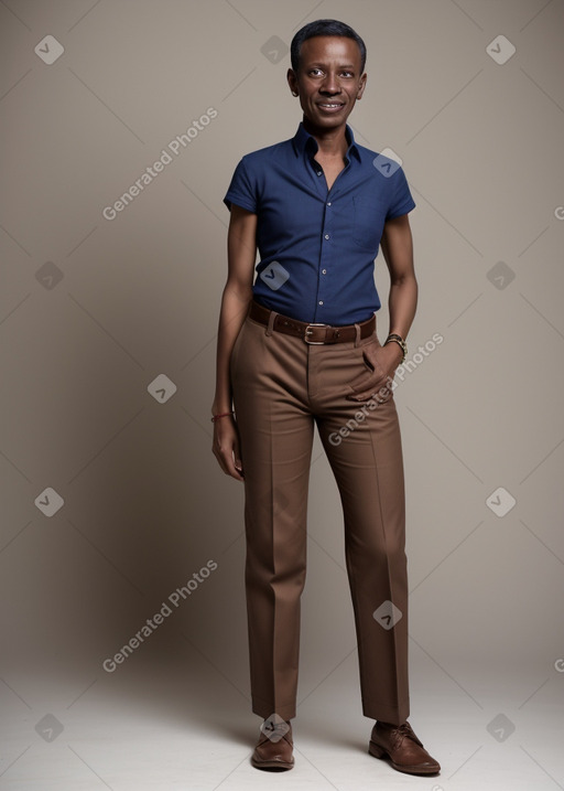 Togolese middle-aged non-binary with  brown hair