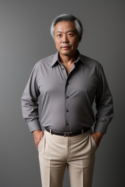 Chinese 45 years male with  gray hair