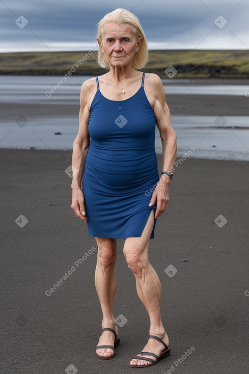 Icelandic elderly female with  blonde hair