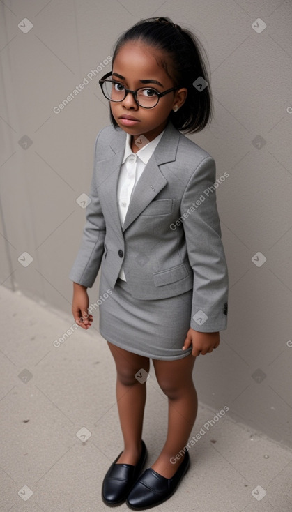 Dominican child girl with  gray hair