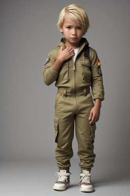 Bolivian child boy with  blonde hair