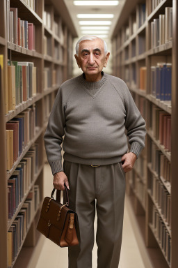 Azerbaijani elderly male with  gray hair