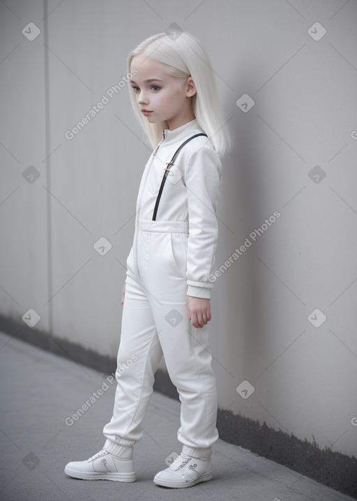 Child girl with  white hair