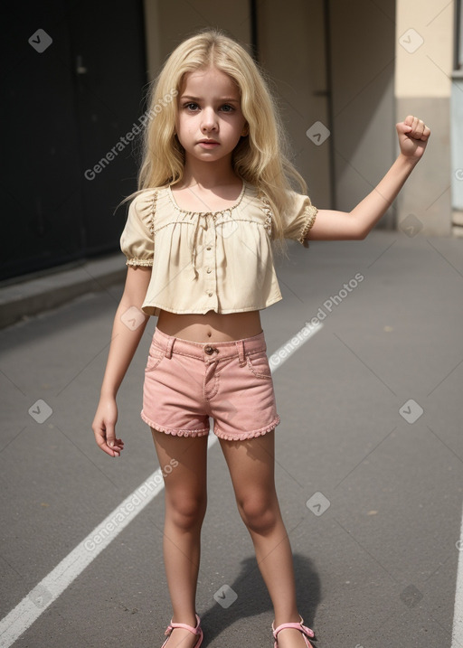 Turkish child girl with  blonde hair