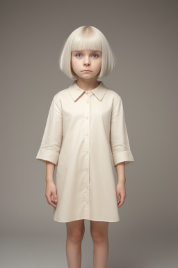 Latvian child girl with  white hair