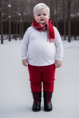 Latvian infant boy with  white hair