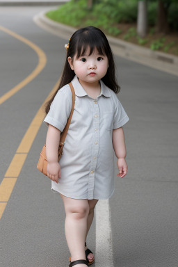 South korean infant girl with  brown hair