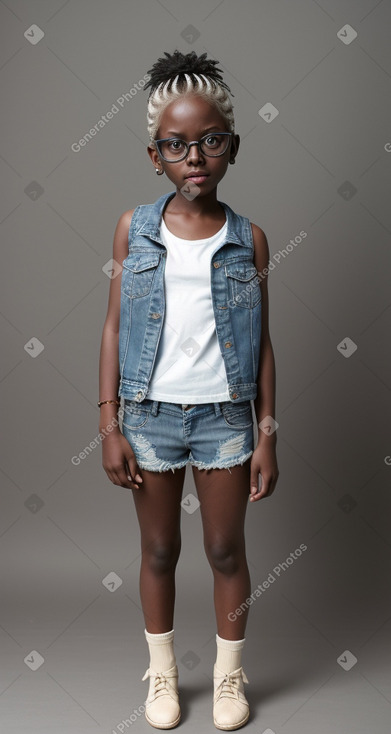 Child female with  white hair