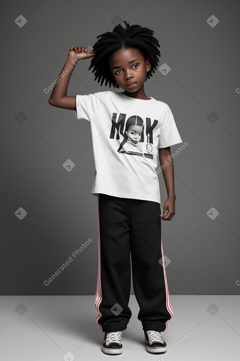 African child boy with  black hair