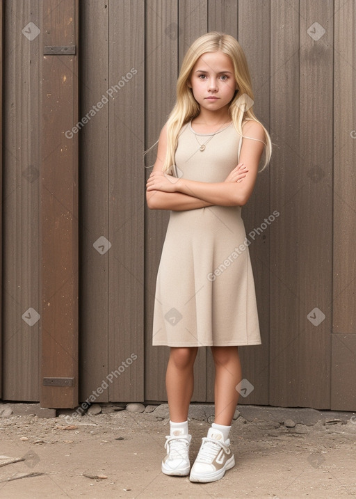 Ecuadorian child girl with  blonde hair