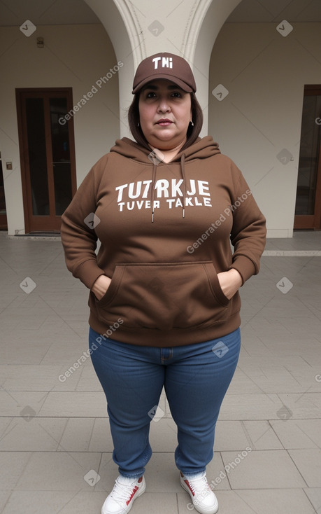 Turkish middle-aged female with  brown hair