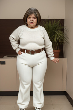 Mexican elderly female with  brown hair