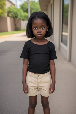 African child female with  black hair