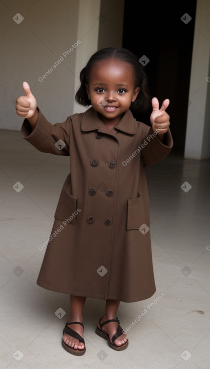 Tanzanian infant girl with  brown hair