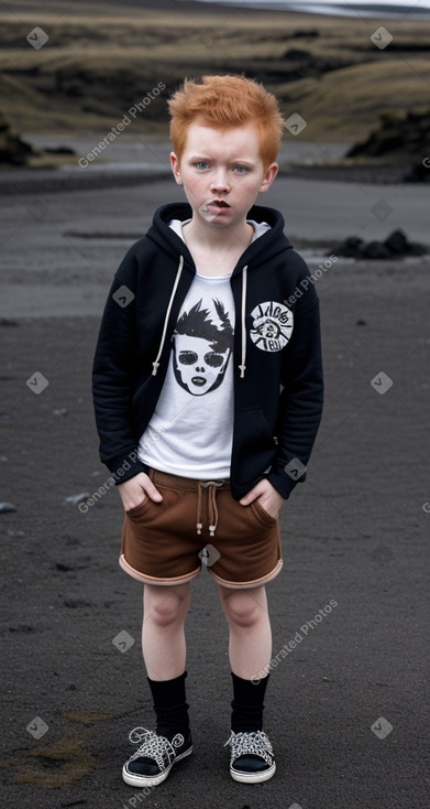 Icelandic child boy with  ginger hair