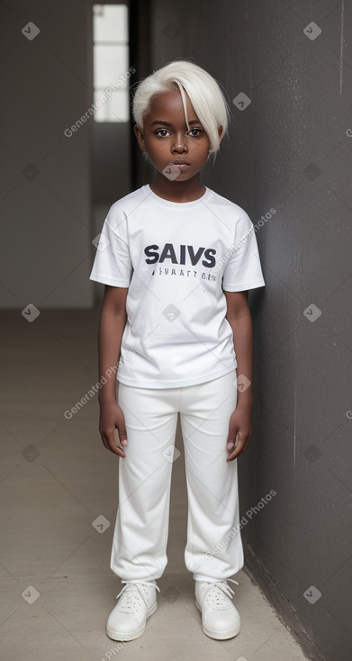 Child boy with  white hair