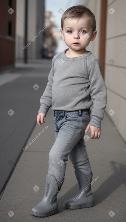 Croatian infant boy with  gray hair