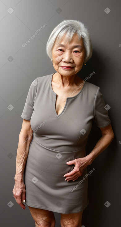 Elderly female with  gray hair