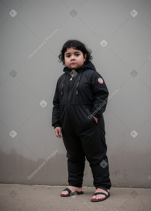 Costa rican child girl with  black hair