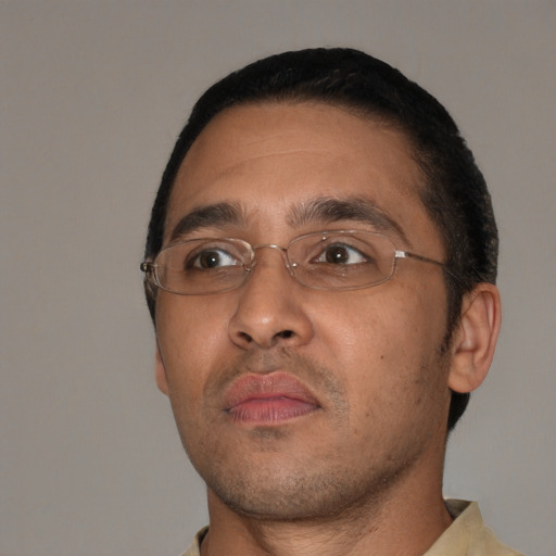 Neutral white adult male with short  brown hair and brown eyes