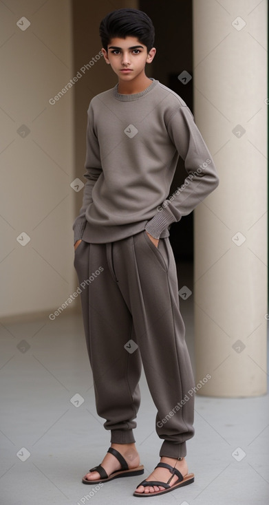 Kuwaiti teenager boy with  gray hair