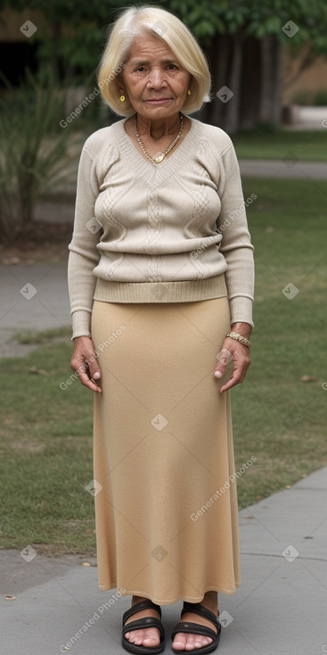 Bolivian elderly female with  blonde hair