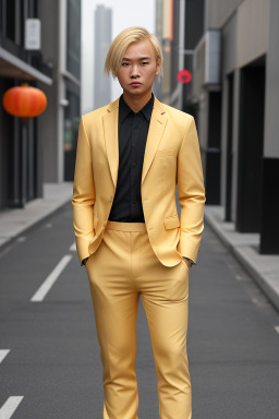 Chinese adult male with  blonde hair