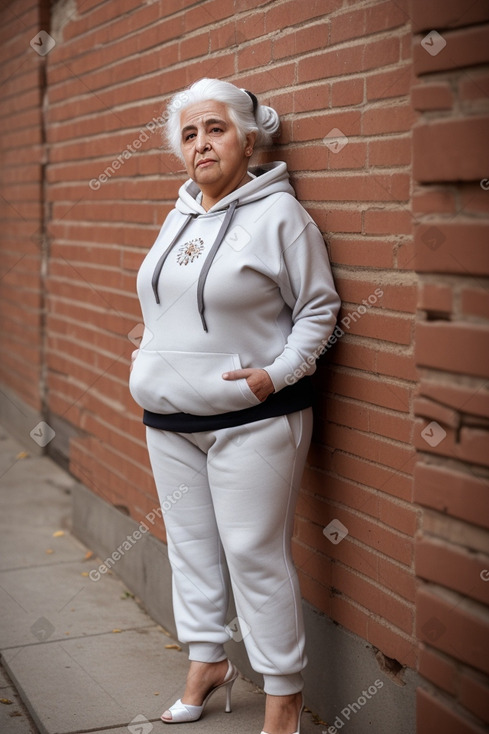 Turkish elderly female with  white hair