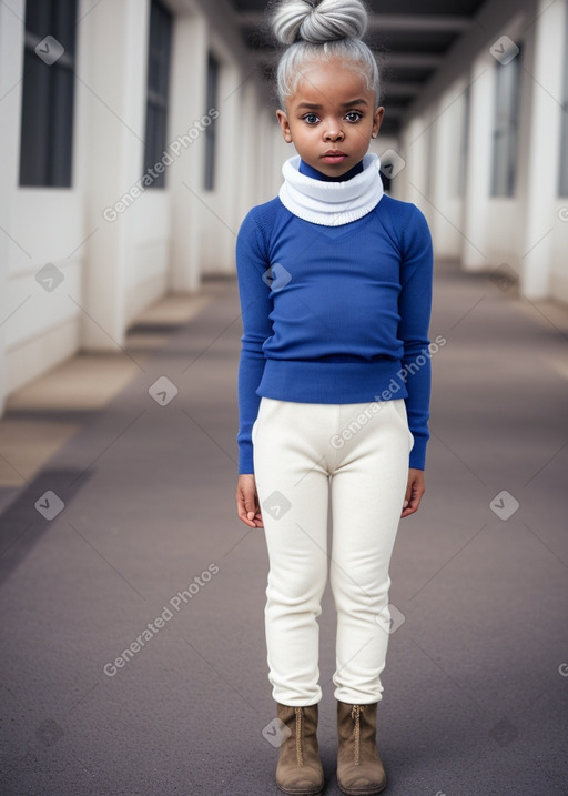 African infant girl with  white hair