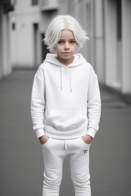 Italian child boy with  white hair