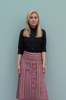 Uzbek 45 years female with  blonde hair