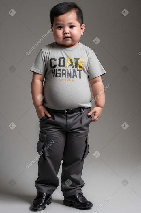 Malaysian infant boy with  gray hair