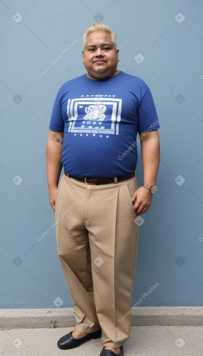 Guatemalan middle-aged male with  blonde hair