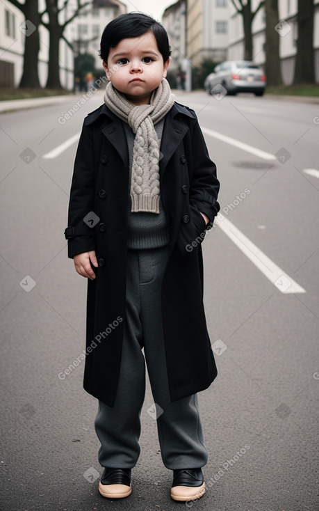 Swiss infant boy with  black hair