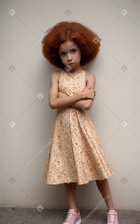 Portuguese child girl with  ginger hair