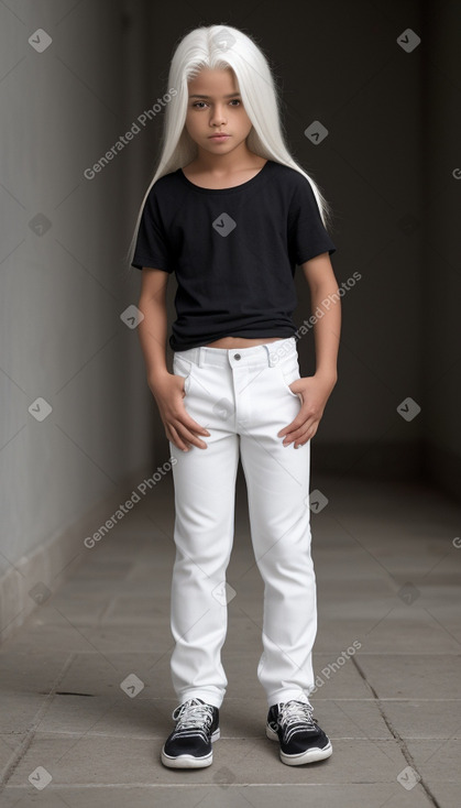 Nicaraguan child boy with  white hair